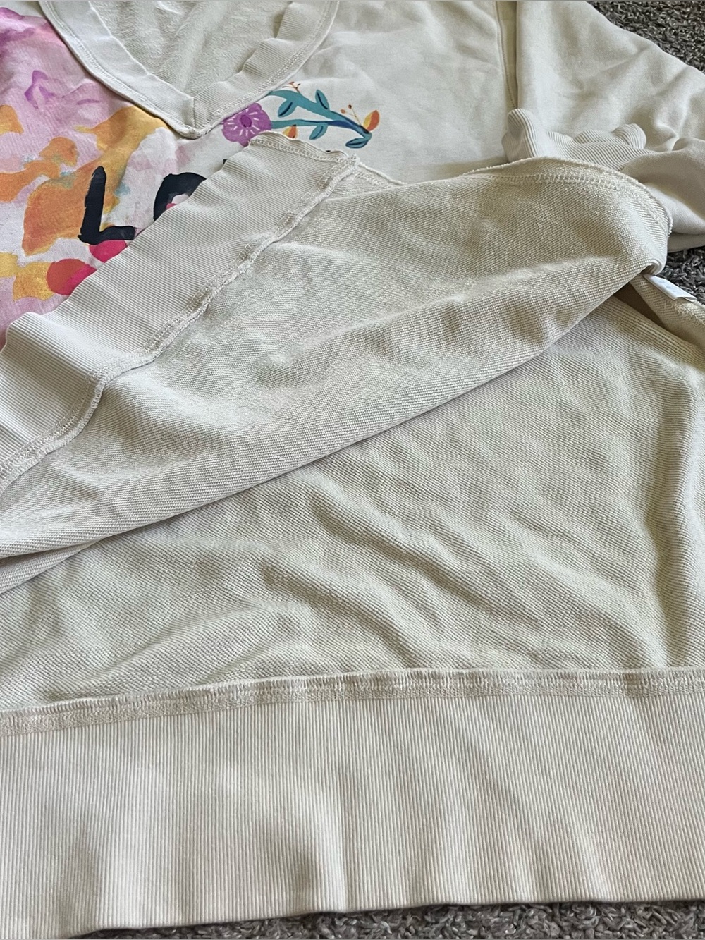 Natural Life | Life is a Canvas Oversized Sweatshirt Love Paint Boho Watercolor - Picture 4 of 9